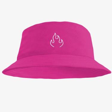 Imagem de Boné Chapéu Bucket Hat Estampado Fogo - MP Moda Masculina, Único, Pink
