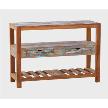 Imagem de Aparador Viena Ilha 1m 2 Gavetas Central Madeira de Demolição Peroba R