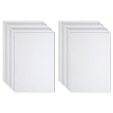 Imagem de PATIKIL Folha de espuma EVA brilhante branca com glitter, 28 x 20 cm de espessura, com adesivo nas costas, feltro de glitter EVA brilhante para projetos de artesanato, 20 peças