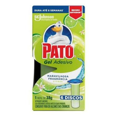 Imagem de Refil Pato Gel Adesivo 38g Citrus Detergente Vaso Sanitário - Pato SC 