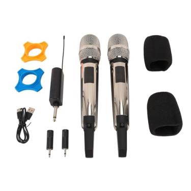 Imagem de Microfones, de Microfone Dinâmico Sem Fio UHF de Alcance de 328 Pés, Microfone de Canto para Estúdio de Gravação de Performance de Palco KTV