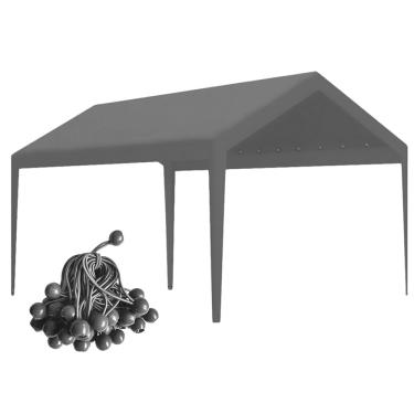 Imagem de Cobertura superior de substituição para carport, capa superior de substituição para moldura de garagem de 3,5 m x 5,8 m, lona de tecido PE 180G impermeável e protegida contra raios UV com elásticos de