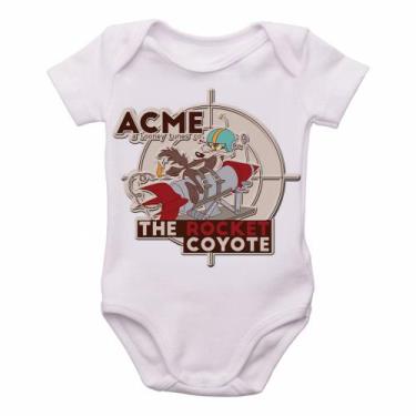 Imagem de body nenê criança roupa bebê Coiote ACME foguete papaléguas - Empório 