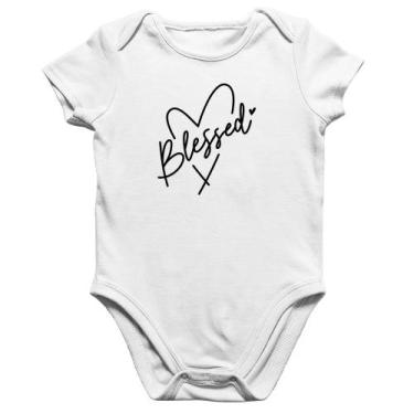 Imagem de Body Bebê Algodão Blessed Heart - Foca na Moda, Branco, GG