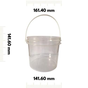 Imagem de Balde Transparente 2.2L para equino 4 Pçs - Nastripack, Transparente