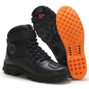 Imagem de Bota Coturno Motociclista Racing Cano Medio Preta - Mg Brasil, 39