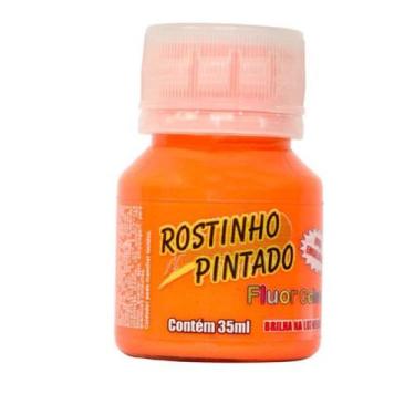 Imagem de Tinta para pintar o rosto liquida Laranja flúor de 35 ml - Rostinho Pi