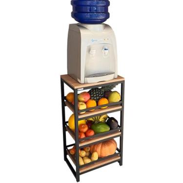 Imagem de Fruteira Strassis Design SD-3300 Metal e MDF Cor: Preta