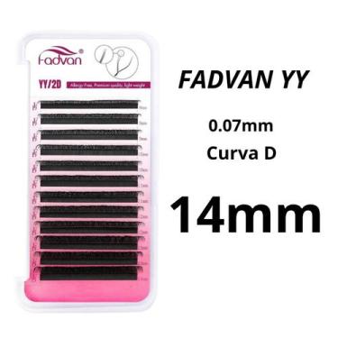 Imagem de Cílios Fadvan Volume Brasileiro Fio Y Curva D/C Mix 8-14mm E Tamanhos 