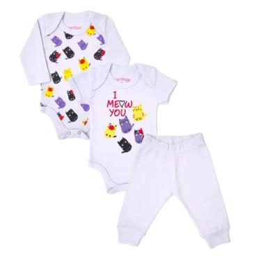 Imagem de Kit Roupa Bebê 3 Peças Body E Mijão Enxoval Maternidade - Patrulha Str