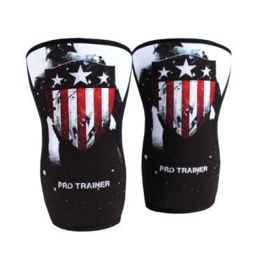 Imagem de Joelheira Neoprene Ajustável Funcional Pro Trainer, Azul, P