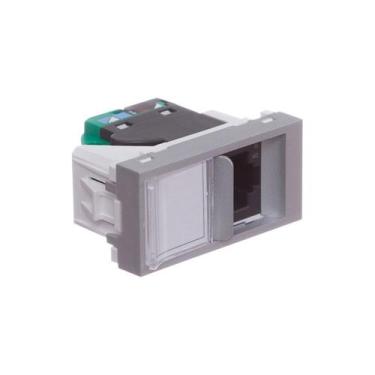 Imagem de Módulo Tomada RJ45 8 Fios Cinza Orion Schneider, Alumínio