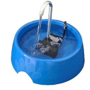 Imagem de Bebedouro Fonte Cachorro e Gato Com Filtragem Mec Pet 1,0L Azul