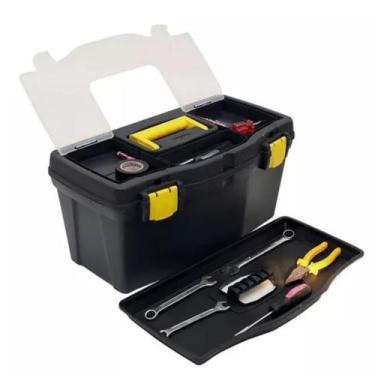 Imagem de Maleta De Ferramenta C/ Bandeja Alça Caixa Grande Chaves - UTILITY BOX