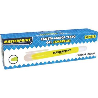 Imagem de Caneta Marca Texto GEL MP 613 Amarela - Caixa com 06 Unidades - Master