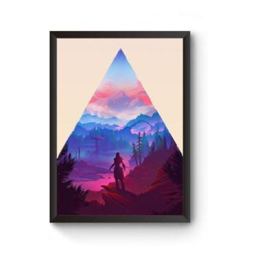 Imagem de Poster Moldurado Arte Horizon Zero Dawn Quadro - Fanarte