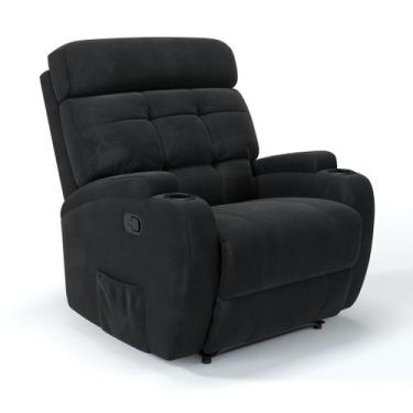 Imagem de Poltrona do papai Reclinável Manual em Suede - Modelo Florença Damie, 