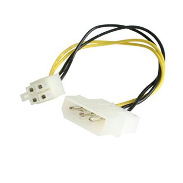 Imagem de StarTech. com adaptador de cabo de alimentação auxiliar LP4 para P4 de 6" - LP4 para 4 pinos ATX - Adaptador Molex para P4 - LP4 para P4 (LP4P4ADAP)