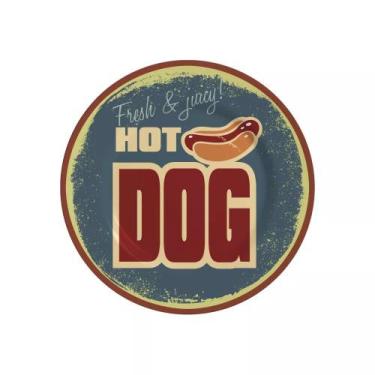Imagem de Conjunto com 6 Pratos de Sobremesa Hot Dog B Colecionável Ø21cm - Alle