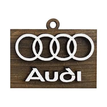 Imagem de Pacote 50 Chaveiro 3d Marca Audi 4cm Mdf Madeira Decorada - ATACADÃO D