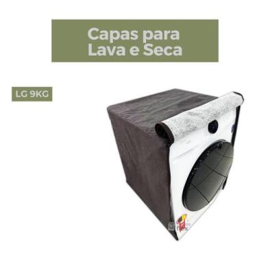 Imagem de Capa para lava e seca lg 9kg impermeável flex - Capas Flex, Marrom