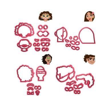 Imagem de Kit 4 Cortadores Encanto Mirabel Bruno Isabela Luisa - DOCE IMPRESSO, 