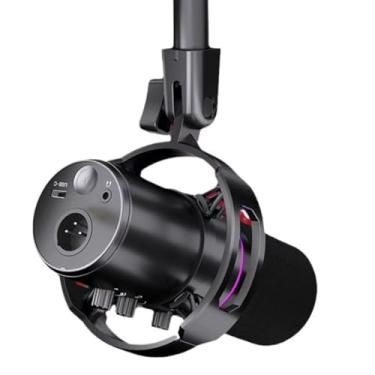 Imagem de Microfone Dinâmico de Conexão XLR/USB-C para gravação, iniciante e profissional, sem ruídos, de vídeo, PODCAST, vídeo chamadas, STREAMERS, GAMERS, YOUTUBERS, ao Vivo.