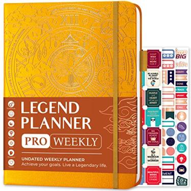Imagem de Legend Planner PRO – Planejador de vida semanal e mensal de luxo para aumentar a produtividade e atingir seus objetivos. Caderno organizador de gerenciamento de tempo – Sem data – 17,78 x 25,4 cm capa