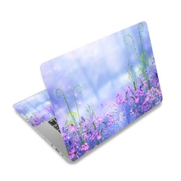Imagem de Adesivo para laptop, 30.5 cm 33.0 cm 33.8 cm 35.6 cm 38.1 cm 39.1 cm 39.6 cm 39.6 cm capa protetora para laptop Toshiba Hp Samsung Dell Apple Acer Leonovo Sony Asus Laptop Notebook (Floret roxo)