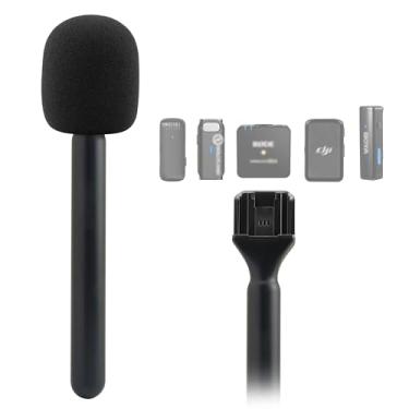 Imagem de JCMOYUTY para adaptador de microfone portátil dji, suporte para dji/rode/hollyland/boya/godox/ulanzi/comica e mais suporte para transmissor sem fio entrevista, alça com suporte para sapata f