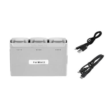 Imagem de ELEHONLIN Mini hub de carregamento bidirecional 2SE (carregamento de 3 baterias em sequência) compatível com DJI Mini 4K/ Mini 2/Mini SE/Mini 2SE Series, acessórios de carregamento de bateria de