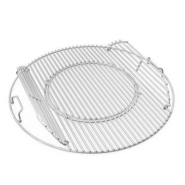 Imagem de only fire Grelha de cozinha articulada de dois lados, sistema de churrasco gourmet substituído para churrasqueiras Weber 56 cm