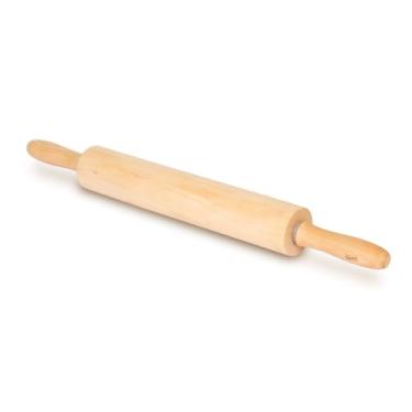 Imagem de Glad Rolo de massa de madeira, 43 cm - Rolo de massa grande para assar, pizza, biscoitos - resistente, essencial para cozinha de madeira natural