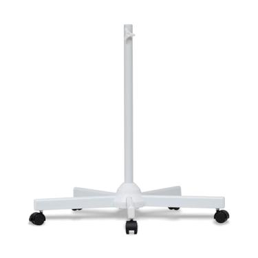 Imagem de bemelux Polia de cinco pernas com suporte de piso base, adaptada a lâmpadas de mesa de LED e lâmpadas de lupa, adequada para trabalho, beleza e arte de unhas, reparo e criação artística (branca)