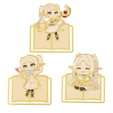 Imagem de Anime Frieren: Beyond Journey's End Bookmark Aço Inoxidável Fãs de Mangá Desenho Animado Moda Estudante Estudante Presente de Aprendizagem (Frieren-3PCS)