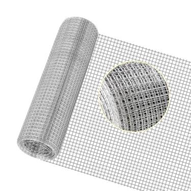 Imagem de Pano de hardware 1/10.2 cm 30.5 cm x 10.1 m, galvanizado 23 calibres malha de ferragem, rolo de cerca de arame de galinha soldado para fio de galinheiro, fio de gaiola de coelho, tela de rede de