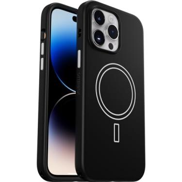 Imagem de OtterBox Capa de aderência colorida para iPhone 14 Pro Max – Queda de neve (preta/branca), encaixa no MagSafe, ultra-elegante, bordas elevadas protegem a câmera e a tela
