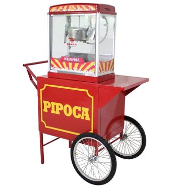 Imagem de Carrinho de pipoca retrô com máquina de pipoca elétrica Mod 4250