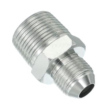 Imagem de PATIKIL Conector adaptador de tubo 3/10.2 cm macho 37 ° Flare JIC x 3/10.2 cm macho R encaixe de tubo restritor de alimentação de óleo conector hidráulico para sistema de tubulações de água a vapor de