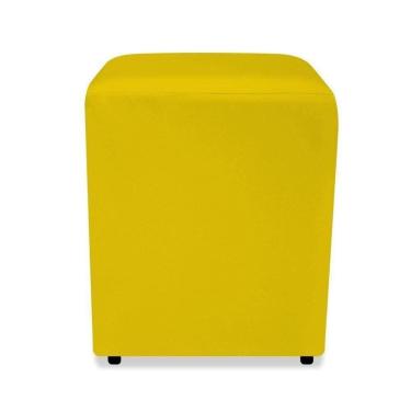 Imagem de Puff Pufe Quadrado Courino Decorativo 34X34 Sala Quarto