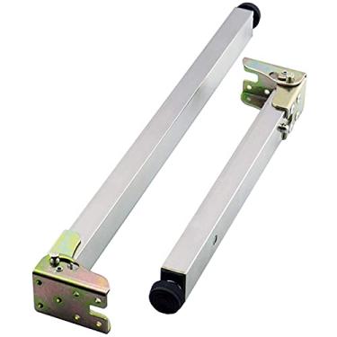 Imagem de OOCCO Perna de móveis, pés telescópicos de aço inoxidável, pé de mesa elevatório/pé de mesa de barra, pernas de mesa dobráveis, altura ajustável, resistente, 85c (85.1 cm)