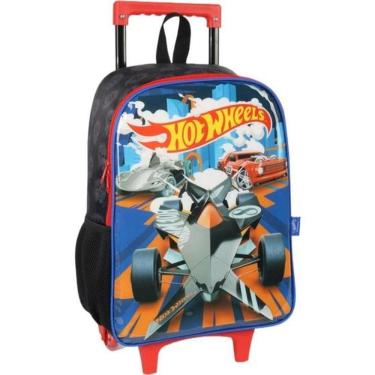Imagem de Mochila Infantil com Rodinha Hot Wheels G Preta LUXCEL