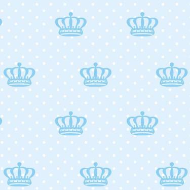 Imagem de Papel Parede Azul Claro E Coroa Azul Autocolante Sala Quarto