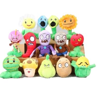 Imagem de Conjunto de brinquedos de pelúcia Plants vs Zombies 14, 9-16 cm