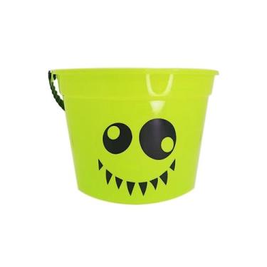 Imagem de Baldinho Happy Halloween Olhos e Boca - Verde - 1 unidade - Cromus - R
