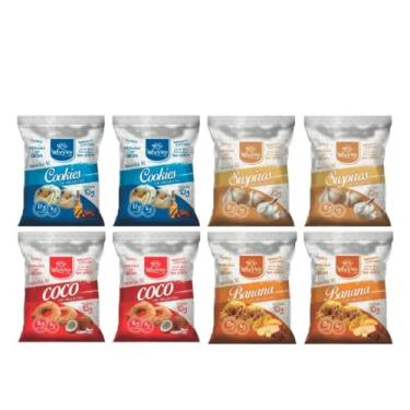 Imagem de Biscoitos Sortidos Fit Com Whey Protein Wheyviv 45g (8 Un) (Kit 2)