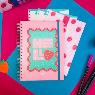 Imagem de DAC - Caderno Smart Colegial (pequeno) com 80 folhas Reposicionáveis (90g) Hello - Fechamento em Elástico