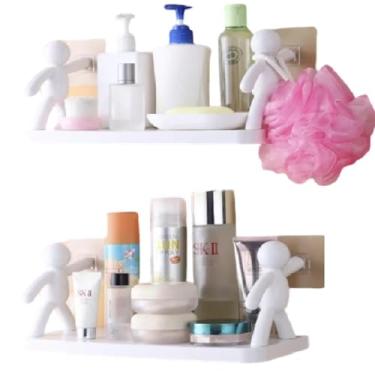 Imagem de 2 Prateleiras Decorativa Adesivo para Parede Kit Buddy