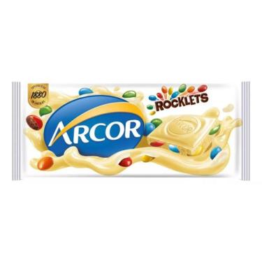 Imagem de Chocolate Branco Rocklets Arcor Pacote 80g