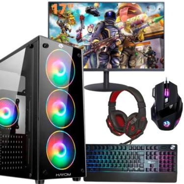 Imagem de Kit Cpu Gamer com Monitor Core I5 8gb Potente + ssd 480gb - Cybergamws